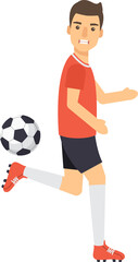Soccor player playing football.