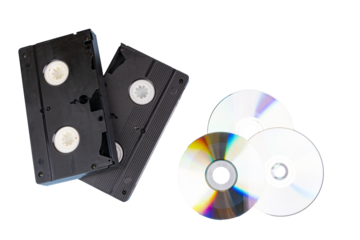 VHS videotapes and CDs