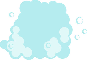 Foam and bubbles flat icon Care of pets