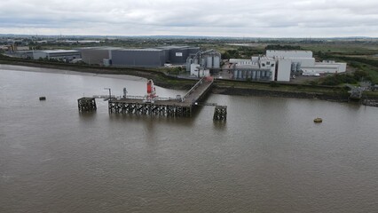 Tilda food plant Rainham Essex uk drone aerial view .