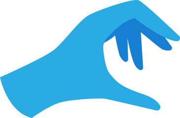 Doctor hand on protective glove flat icon Healthcare