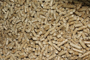 small pieces of wood put into pellets