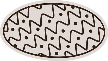 Fashionable carpet flat icon Christmas interior House furniture