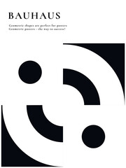 abstract background, geometric shape pattern. modern design, circle, line in the style of minimalism. for printing. banner, web, business ideas. vector art. bauhaus 