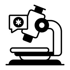 Microscope, lab equipment, Modern concepts flat design, Premium quality vector illustration concept. Vector symbol.