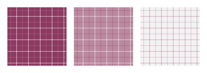 Set of tattersall plaid seamless surface pattern