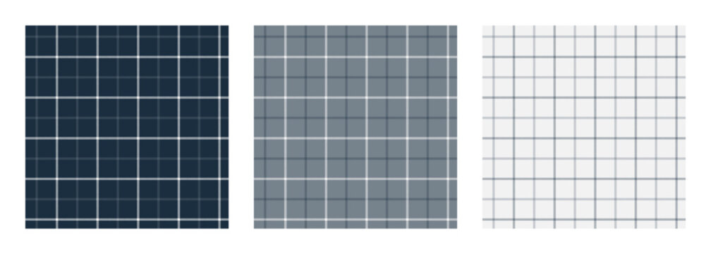 Set of tattersall plaid seamless surface pattern