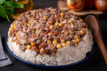 Traditional delicious Turkish cuisine; local pilaf (Turkish name; Sivas Divrigi pilavi, Sivas pilavi, Divrigi pilavi)