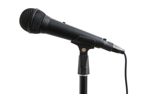 Microphone isolated on transparent background.