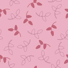 vector twigs on pink background pattern
