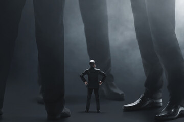 Business man standing 3d illustration