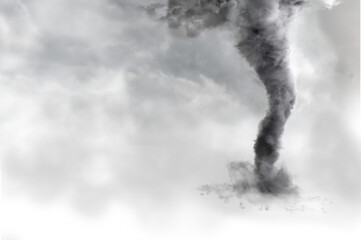 Tornado illustration isolated on black background. - obrazy, fototapety, plakaty