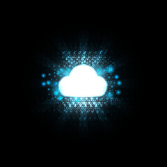 Cloud technology. Integrated digital web concept background.
High-speed connection data analysis. Technology network for connected devices.cloud computing. big data center, on dark blue background.