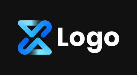 Creative bright font. Gradient color alphabet Letters set. Letter X. Text lettering. Logo design template. Creative modern trendy x typography.