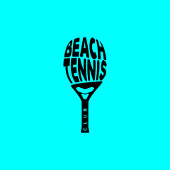 Beach tennis club. Logo template.	