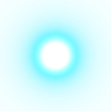 nucleo di luce fredda su sfondo trasparente - anello di luce brillante diffusa