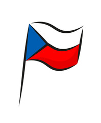 Flaga Czech ilustracja - obrazy, fototapety, plakaty