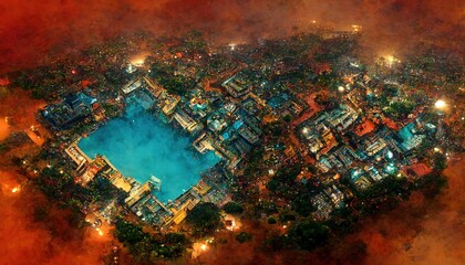 Bangalore city illustration