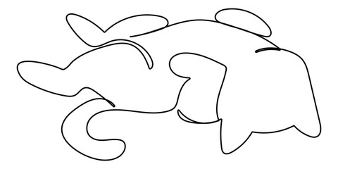 Continuous lines. Minimal cats.