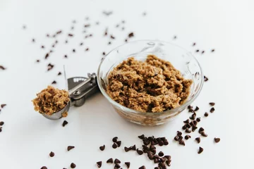 Zelfklevend Fotobehang Closeup shot of unbaked cookies © Jeffrey Bethers/Wirestock Creators