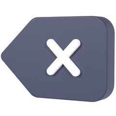 Obraz premium Delete 3D icon
