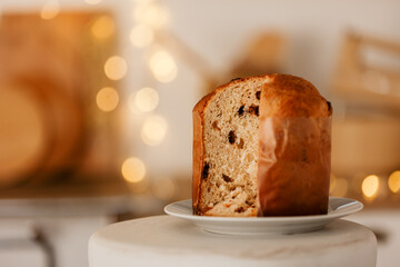 chocolate panettone on the table