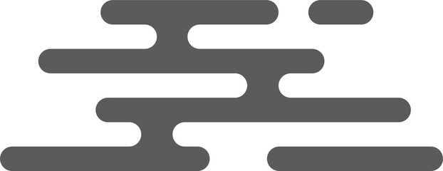 Asian Chinese clouds. Traditional oriental Asian flat design element. 