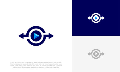 video share logo design vector