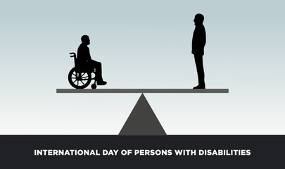 International Day of Persons with Disabilities (IDPD) is celebrated every year on 3 December. to raise awareness of the situation of disabled persons in all aspects of life vector illustration.