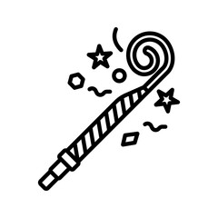 Party blower icon. sign for mobile concept and web design. vector illustration