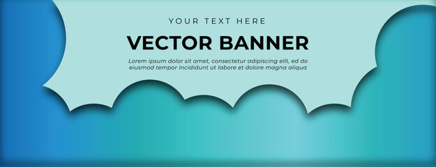 Rounded Shadow Vector Banner Design
