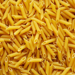 Homemade Raw Dry Mini Penne Pasta background