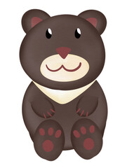 cute bear watercolor 