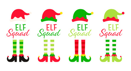 Set of Christmas Elf Squad