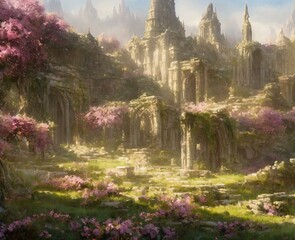 fantasy elven castle