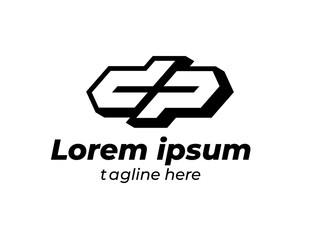 Obraz premium Alphabet letters Initials Monogram logo DP PD D P