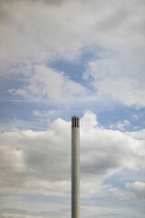Vertical shot of a chimney tower in Paris, France