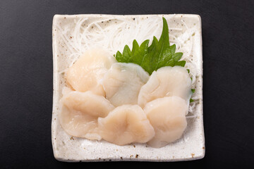 ホタテ貝柱　刺身