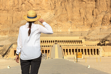 Woman at Hatshepsut Temple