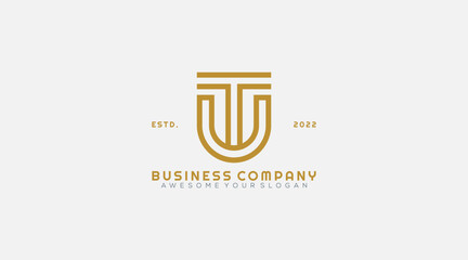 Letter T and U business Vector Logo Design Template Element
