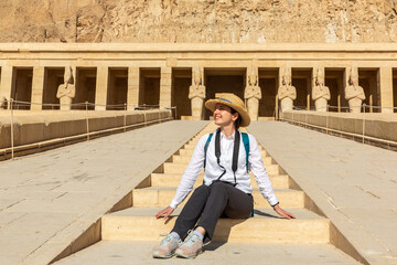 Woman at Hatshepsut Temple