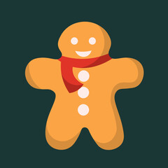 Obraz premium Christmas cookies with a scarf