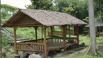 wooden house in the woods