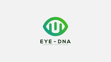 Dna Eye Icon Logo Design Element