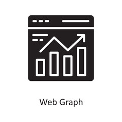 Web Graph Vector Solid Icon Design illustration. Cloud Computing Symbol on White background EPS 10 File