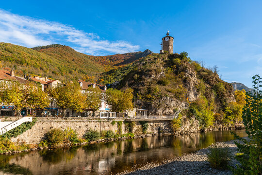 Pretty village of Tarascon sur Ari&egrave;ge, in Ari&egrave;ge, in Occitanie, France