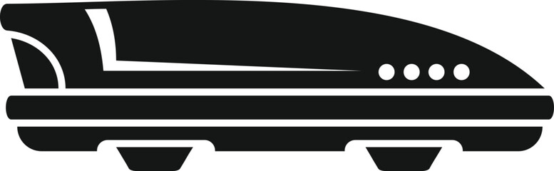 Car vacation box icon simple vector. Roof luggage. Travel cargo