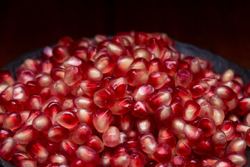 Pomegranate, ripe and juicy fruit with a set of vitamins