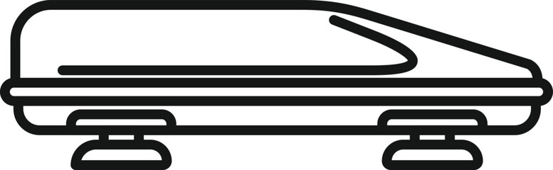 Fototapeta premium Auto box icon outline vector. Car roof. Container travel