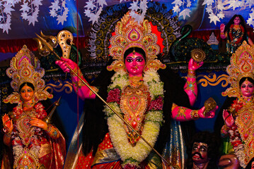devi durga godess idol in durga puja festival